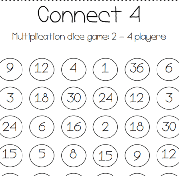 Mash > Infants > Connect Four Addition / Subtraction / Multiplication ...